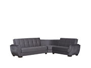 Reversible gray microfiber sectional w/ storage by Casamode additional picture 5
