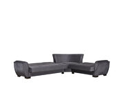 Reversible gray microfiber sectional w/ storage by Casamode additional picture 6