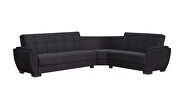 Reversible black microfiber sectional w/ storage by Casamode additional picture 4