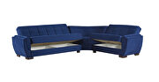 Reversible blue microfiber sectional w/ storage by Casamode additional picture 3
