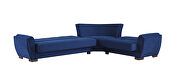 Reversible blue microfiber sectional w/ storage by Casamode additional picture 4