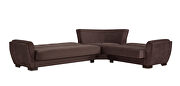 Reversible brown microfiber sectional w/ storage by Casamode additional picture 2