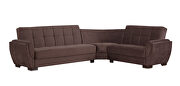 Reversible brown microfiber sectional w/ storage by Casamode additional picture 4
