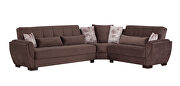 Reversible brown microfiber sectional w/ storage by Casamode additional picture 5
