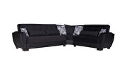 Reversible black on black sectional w/ storage additional photo 2 of 4