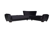 Reversible black on black sectional w/ storage by Casamode additional picture 5