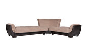 Reversible sand on brown pu sectional w/ storage by Casamode additional picture 4