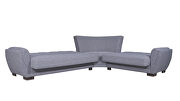 Reversible light gray fabric sectional w/ storage by Casamode additional picture 4