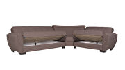 Reversible cacao fabric sectional w/ storage additional photo 3 of 3