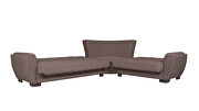 Reversible cacao fabric sectional w/ storage by Casamode additional picture 4