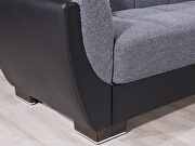 Gray fabric on black pu sleeper sofa w/ storage by Casamode additional picture 9