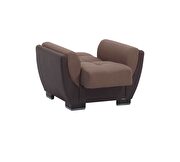 Chocolate fabric on brown pu sleeper sofa w/ storage by Casamode additional picture 10