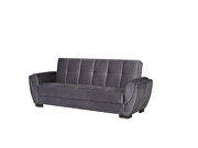 Gray microfiber sleeper sofa w/ storage by Casamode additional picture 2