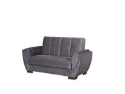 Gray microfiber sleeper sofa w/ storage by Casamode additional picture 5
