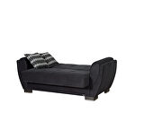 Black microfiber sleeper sofa w/ storage by Casamode additional picture 7