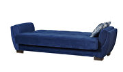 Blue microfiber sleeper sofa w/ storage by Casamode additional picture 4