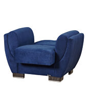 Blue microfiber sleeper chair w/ storage by Casamode additional picture 3