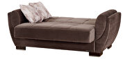 Brown microfiber sleeper sofa w/ storage by Casamode additional picture 7