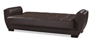 Brown pu leatherette sleeper sofa w/ storage by Casamode additional picture 6
