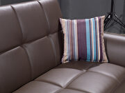 Brown pu leatherette sleeper sofa w/ storage by Casamode additional picture 9