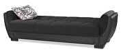 Black fabric on black pu sleeper sofa w/ storage by Casamode additional picture 5