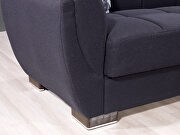 Black fabric sleeper sofa w/ storage additional photo 3 of 8