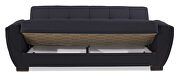 Black fabric sleeper sofa w/ storage by Casamode additional picture 5