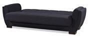 Black fabric sleeper sofa w/ storage by Casamode additional picture 7