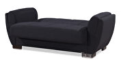 Black fabric sleeper loveseat w/ storage by Casamode additional picture 4