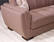 Cocoa fabric sleeper sofa w/ storage additional photo 3 of 8