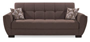 Cocoa fabric sleeper sofa w/ storage additional photo 4 of 8