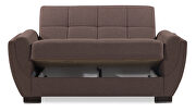 Cocoa fabric sleeper loveseat w/ storage by Casamode additional picture 2