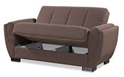 Cocoa fabric sleeper loveseat w/ storage by Casamode additional picture 4
