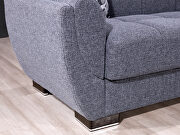 Light gray fabric sleeper sofa w/ storage additional photo 2 of 8