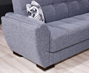 Light gray fabric sleeper sofa w/ storage by Casamode additional picture 3