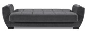 Asphalt gray fabric sleeper sofa w/ storage additional photo 3 of 7