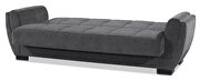 Asphalt gray fabric sleeper sofa w/ storage additional photo 4 of 7