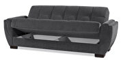 Asphalt gray fabric sleeper sofa w/ storage additional photo 5 of 7