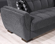 Asphalt gray fabric sleeper sofa w/ storage by Casamode additional picture 8