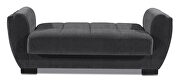 Asphalt gray fabric sleeper loveseat w/ storage by Casamode additional picture 3