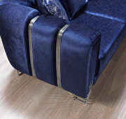 Sleek contemporary velvet blue sofa by Casamode additional picture 4