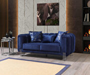 Sleek contemporary velvet blue sofa by Casamode additional picture 6