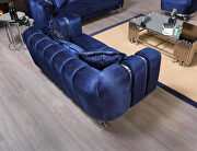Sleek contemporary velvet blue sofa by Casamode additional picture 7