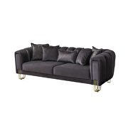 Sleek contemporary velvet gray sofa by Casamode additional picture 11