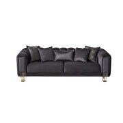 Sleek contemporary velvet gray sofa by Casamode additional picture 12