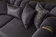 Sleek contemporary velvet gray sofa by Casamode additional picture 5