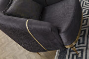 Sleek contemporary velvet gray sofa by Casamode additional picture 7
