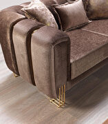Sleek contemporary velvet brown sofa by Casamode additional picture 7
