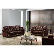 Brown chenille middle-eastern style traditional sofa by Casamode additional picture 3