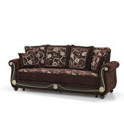 Brown chenille middle-eastern style traditional sofa by Casamode additional picture 4